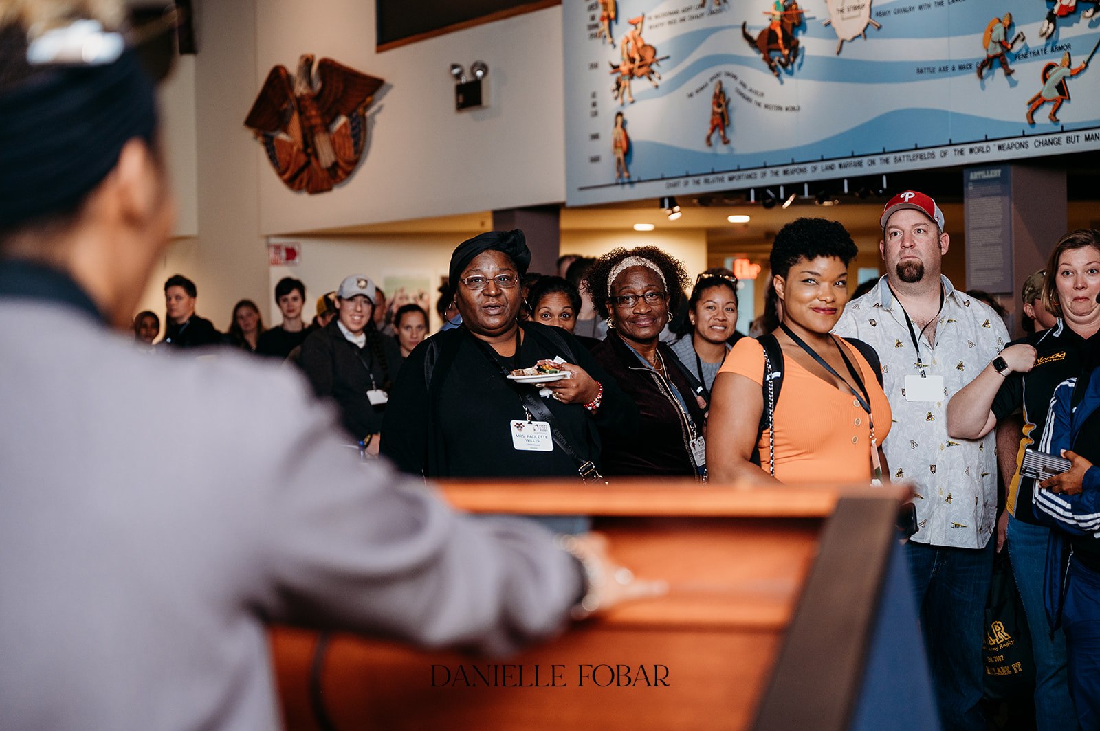 Engaged audience at museum event